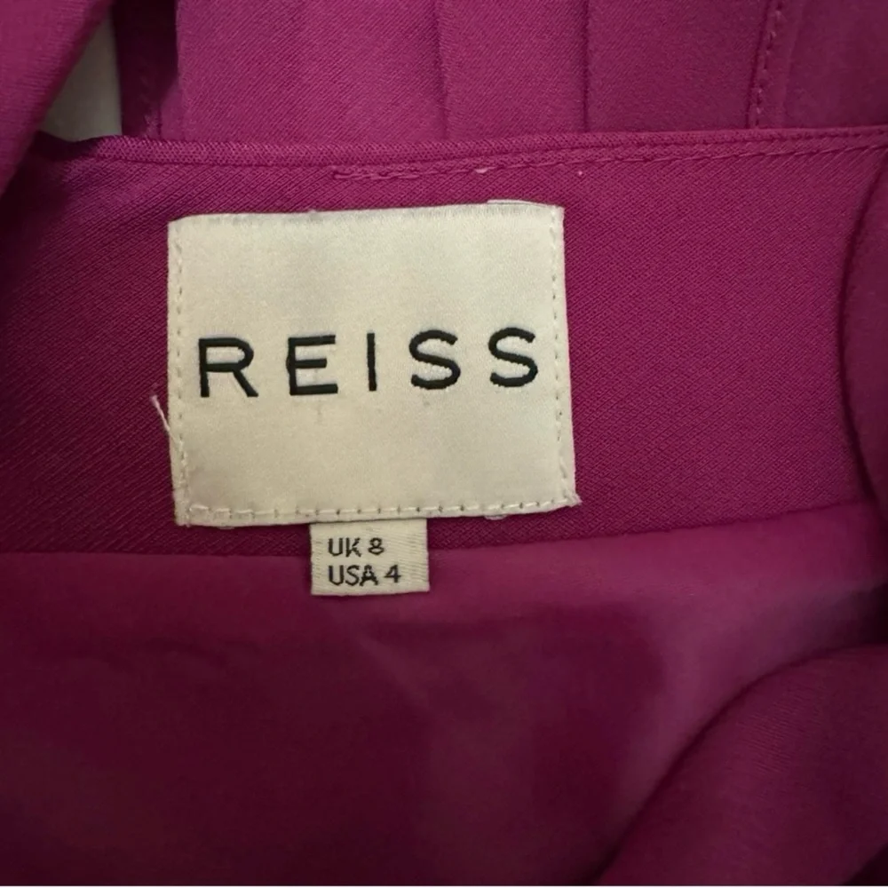 Reiss | Harmony Ruched Pocket Sleeveless Dress Pink Purple Size 4 - Picture 4 of 10